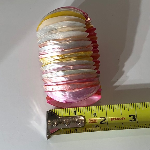 Sea Shell Stretch Pink, Yellow & Ivory Bracelet - Picture 6 of 6